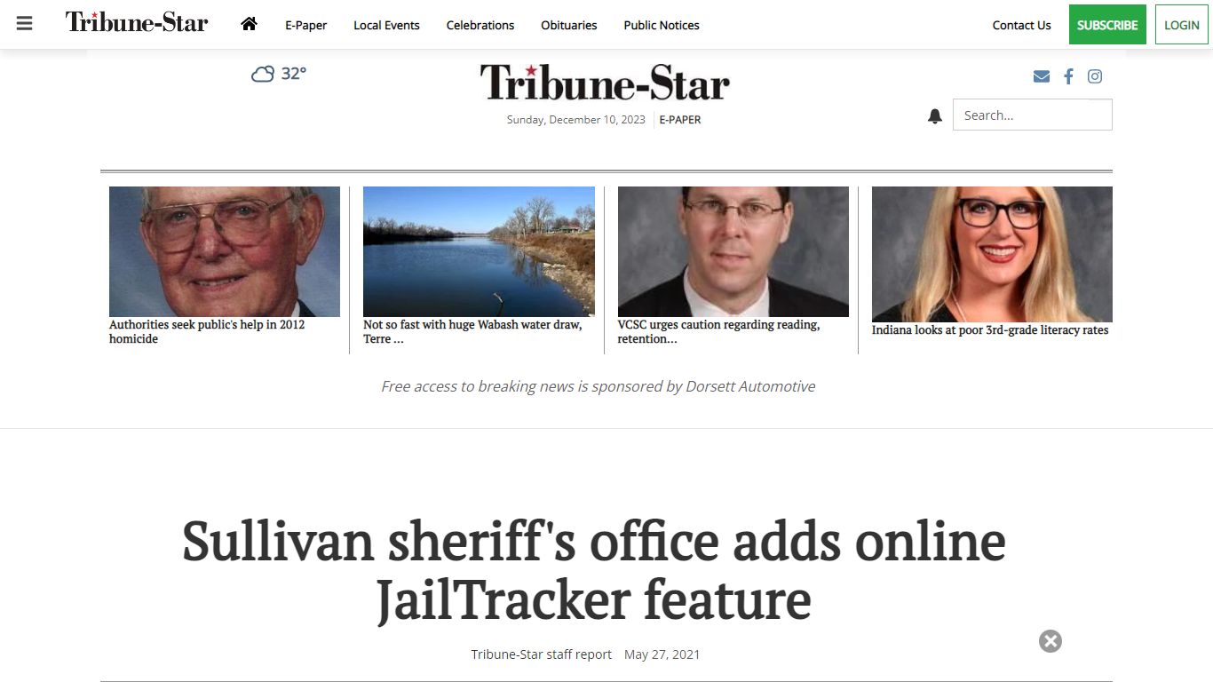 Sullivan sheriff's office adds online JailTracker feature